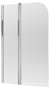 Штора на ванну 1100хh1452мм, "Правая", стационарн.сегмент 435мм, поворотный 650мм, (стекло 6мм прозрачн., полиров.алюминий/хром),  ZZ Provex Vario 2001 KV 05 GL R