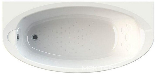 Ванна акриловая "Неаполи", 1800х850 мм, смеситель/излив "Бриз"/Лорен, каркас и слив-перелив в компл., БЕЗ панели XX