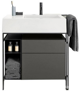 Раковина прямоуг. 76х50хh16,5см, Правая (чаша справа), с 1 отв.д/смес, без перелива и пробки слива, (цв.Gloss White),  ZZ Ceramica Cielo Modulo NALAMDX Gloss White