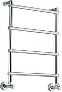Полотенцесушитель 500(530)хh720х125мм, 4 перекладины. подвод воды int.470мм, (цв.хром), краны, крепёж в компл., (ГВС, 6 bar) Margaroli 442 Margaroli Sole 442-500x713,5-470/4M  Chrome