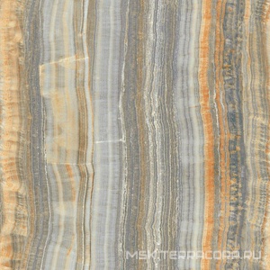 Керамогранит для пола и стены Ariostea Ultra Onici Grey Onyx Vein Cut Lev Silk 6 мм 75x75 UO6SK75557