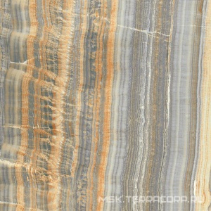 Керамогранит для пола и стены Ariostea Ultra Onici Grey Onyx Vein Cut Lev Silk 6 мм 75x75 UO6SK75557