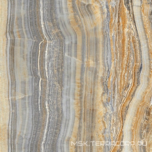 Керамогранит для пола и стены Ariostea Ultra Onici Grey Onyx Vein Cut Lev Silk 6 мм 75x75 UO6SK75557