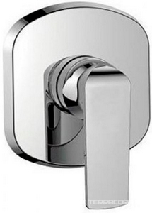 Переключатель встраиваемый в стену, на 4 потребителя, (цв.хром),  ZZ Cezares Globo GLOBO-F-DEV4-01