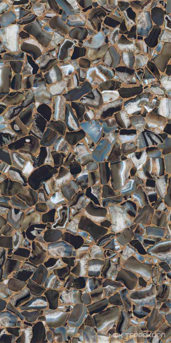 Agata Black Lucidato (Shiny) 6 mm XX 150x300