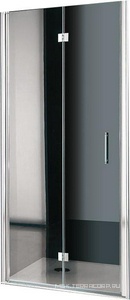 Дверь в нишу 87-90хh195см, вход 75см, складная вовнутрь и наружу, "Правая", (профиль цв. хром, стекло 6мм прозрачное StarClean),  ZZ Samo Polaris B9547 ULU TR DX + DF01StarClean