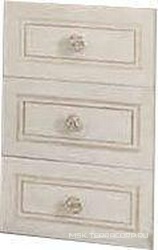 Шкаф дополн. для тумбы под раковину, 25,2х47см, 3 выдв. ящика, с внутр. ткан. обивкой, ручки цв. хром, Hermitage ZZ