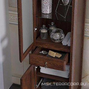 Пенал  напольный 452x360x1755 мм, правый, цв. свет/орех ZZ Opadiris Лоренцо Z0000006622