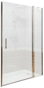 Душевое ограждение "Пандора" 1300 мм (для Г-образного или как дверь в нишу) проф.хром, прозрачн.стекло, БЕЗ поддона, БЕЗ боковой части ZZ Good Door PANDORA ПД00073