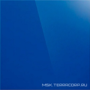 Керамогранит для пола и стены Уральский гранит Уральские фасады Грес Уральский UF025 насыщенно-синий  моноколор полированный60x60 UF025PR