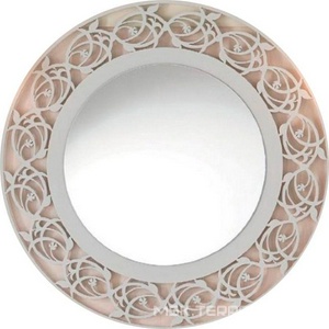 Зеркало 99х99см, круглое в раме, (цв.Laccato panna),  Intagliana ZZ Cezares Rotonda ROTONDA INTAGLIATA.07 / Laccato panna