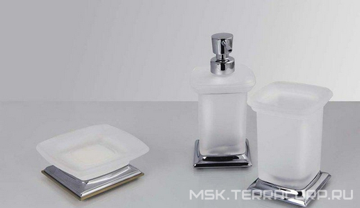 Дозатор настольный, (стекло матовое, основание. цв.хром),  ZZ Colombo Portofino B9326