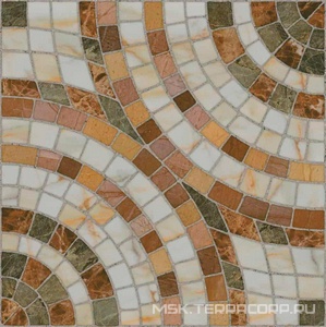 Керамогранит для пола М-Квадрат бремен Керамогранит  Мрамор  45x45 Коричневый 739661