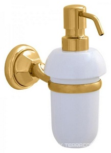 Дозатор настенный (держатель цв.золото, керамика),  ZZ Andrea Catarina CAK418 ORO