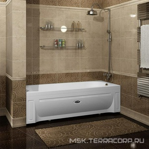 Ванна акриловая "", 1700х700x500 мм, БЕЗ каркаса, слива-перелива и панели, белая ZZ Vannesa Аврора 2-01-0-0-0-228