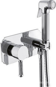 Смеситель встраиваемый в стену, с гигиеническим душем, (цв.хром, одноручковый),  ZZ Cezares Olimp OLIMP-DIF-01-L