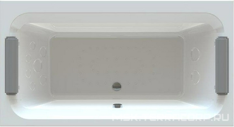 Ванна акриловая "ХЕЛЬГА", 1850х1000, подголовник - 2 шт., каркас,  БЕЗ слива-перелива и панели ZZ