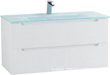 База под раковину подвесная с 2 выдвиж ящиками, 81х46хh53см, (без раковины), (цв.Bianco Lucido),Etna ZZ