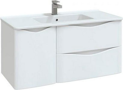 Тумба подвесная " 100", цвет белый, без раковины SKY-100 XX Mirsant Smile Smile 100