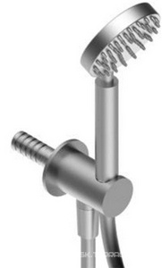 Душевой набор (ручной душ ?90-Sp15, кронштейн совмещённый со шланговым подсоединением, шланг цв.белый 150см), (цв.нерж.сталь),  ZZ Zazzeri Z316 3300 Q419 A01