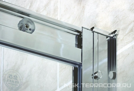 Дверь в нишу 1450хh1850мм, сдвижная с неподв. сегм., вход 615мм справа/слева, (стекло прозр. 5мм, фурн.цв.хром),  ZZ Cezares Pratico PRATICO-BF-1-145-C-Cr