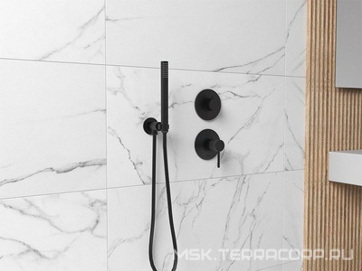 Переключатель на 3 потребителя, встраиваемы в стену, (цв.черный матовый),  ZZ Paini Cox 78PZ471