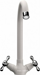 Смеситель Ulgran U-012(331) белый, для кухонной мойки| 16x32x21