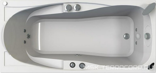 Акриловая ванна Radomir Парма-дона Релакс Chrome 180x85 R, с пультом| 180x85x46