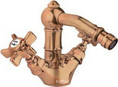 Смеситель для биде на 1 отв. с д/к, (цв.бронза, ручки Half Dome), Nicolazzi ZZ Nicolazzi Tradizionale 1434 BZ 70