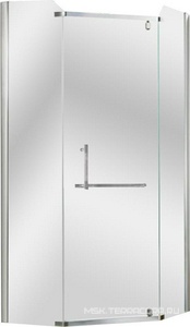 Душевое ограждение  Pentagon 100x100, стекло прозрачное, профиль хром, БЕЗ поддона ZZ Mirsant Arena УТ000058035