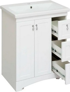 Тумба напольная ""-70 см, БЕЗ раковины, цвет белый ZZ Runo Мерида 00-00000824