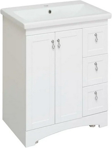 Тумба напольная ""-70 см, БЕЗ раковины, цвет белый ZZ Runo Мерида 00-00000824