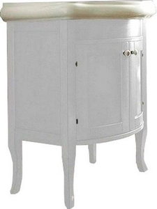 Тумба 58хh80см, закрытая, 2-х дверн., ручки в компл., под раковину 69см, арт. 1046 01, (цв. белый матовый),  ZZ Kerasan Retro 735130