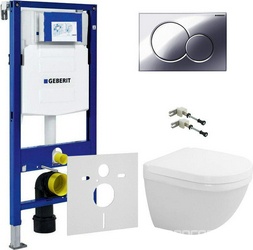 Комплект Инсталляция Geberit Duofix UP320 с кнопкой хром| 48x37x37