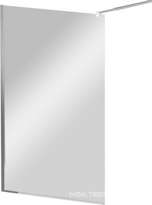 Штора на ванну 900xh1550мм, стационарная, (стекло прозр. 8мм, фурн/цв.хром),  ZZ Cezares Liberta LIBERTA-V-1-90/155-C-Cr