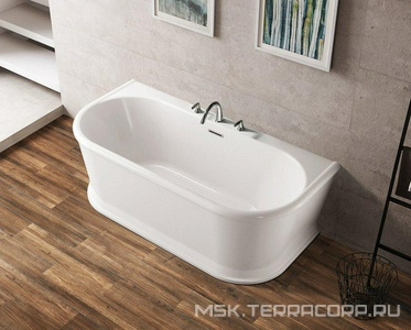 Ванна 1700x800xh600мм, акрил, отдельностоящая, слив-перелив цв.хром в комплекте, BelBagno ZZ BelBagno Универсал BB408-1700-800