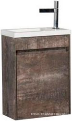 База под раковину подвесная с 1 дверкой, петли справа, 394х216xh520мм, без раковины, (цв.Stone), Pietra Mini ZZ