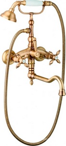 Смеситель для ванны, шланг, лейка в компл., (цв. бронза),  ZZ Cezares Atlantis-Nostalgia ATLANTIS-NOSTALGIA-VDF2-02
