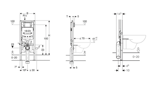 Система инсталляции для унитазов Geberit Sigma 8 111.796.00.1 50x114x8 Geberit sigma 8 s300627