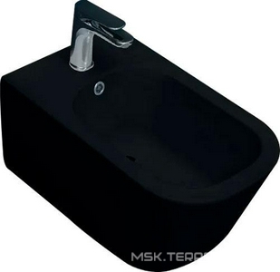 Биде подвесное 54х35см, крепёж арт.WB9N в компл., (цв.черный матовый),  ZZ Kerasan Tribeca 512531