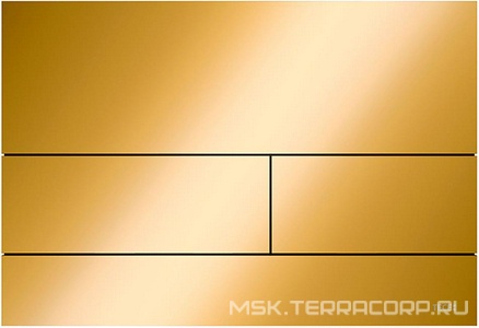 Панель смыва с двумя клавишами, для застенного модуля д/унит., д/горизонт/вертик. установки, (металл цв.глянец, позолоченный),  ZZ Tece TECEsquare 9240839