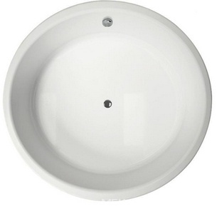 Ванна круглая 160*h64 на карскасе (без панели, с системой аэро/м.,эл.смеситель с выдв. ручн. душем, напол. воды снизу, слив-перелив в компл.),  ZZ Treesse Eos V846C+RUE+ERF