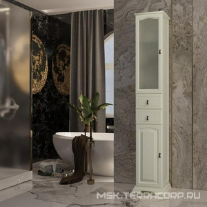 Пенал  напольный 314x1982x380 мм, левый, без бел. корзины, цвет Белый матовый ZZ Opadiris Риспекто Z0000012641