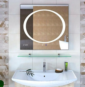 Полка стеклянная Vigo-80 см, крепление в комплекте (ЗАП. ЧАСТЬ) ZZ Vigo Marta Luxe ПЛК-800х120х8