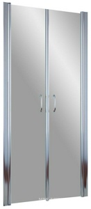 Душевое ограждение 90*90*190 двустворчатое, левая, распашные двери, профиль матовый хром, стекло прозрачное ZZ Vegas Glass E2P-Fis E2P-Fis 90*90 07 01/левая