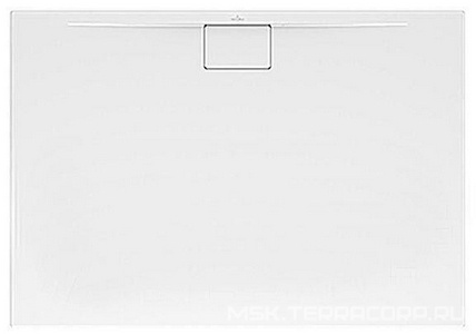 Поддон для душа 1000х900хh15мм, (крышка стока 90мм, цв.белый 01, в компл.), БЕЗ слива (сифона) арт.U90881299, (акрил цв.белый 01), Architectura Metalr Villeroy & Boch Architectura Metalrim UDA1090ARA215GV-01