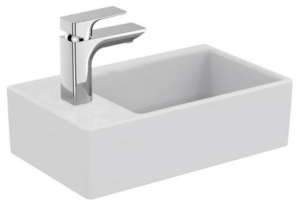 Раковина подвесная 45х27хh13см, с 1 отв.д/смесителя СЛЕВА, без перелива, (крепёж в компл.),  ZZ Ideal Standard Strada K081701