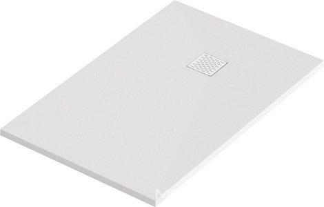 Поддон "" 120x80, прямоугольный, плоский, литьевой мрамор, без сифона, цв.белый ZZ Bas Essentia ЛП00058