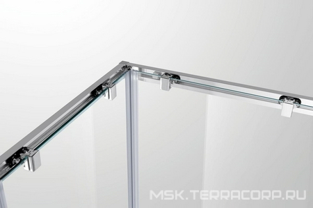 Душевой уголок 900х900хh1950мм, квадрат, (стекло текстурное Punto 6мм, фурн.цв.хром),  ZZ Cezares Molveno MOLVENO-A-2-90-P-Cr