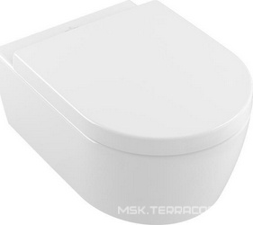 Унитаз подвесной Villeroy & Boch Avento 5656HR01 alpin, безободковый| 53x37x31